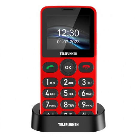 Telefono movil telefunken s415 senior phone - 2.2pulgadas - rojo