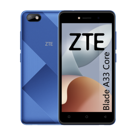 ZTE A33 CORE BLUE 5 FW+ / QUADCORE/ 32GB ROM / 1GB RAM / 2MP + 0,3MP  / 2000MAH / 5W