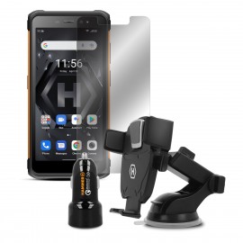 Pack telefono movil smartphone hammer iron 4 extreme pack lte black orange 5.5pulgadas