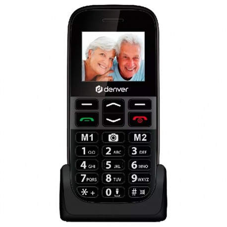 Telefono movil denver bas - 18500 1.77pulgadas - sms - dual band - camara - boton sos - para mayores