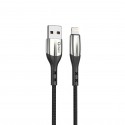 Cable qcharx toronto usb a lightning 3a - 1 m - zinc negro cordon suave
