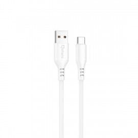 Cable qcharx tokyo usb a tipo c 3a - 1 m - silicona blanco tacto suave