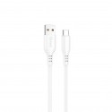 Cable qcharx tokyo usb a tipo c 3a - 1 m - silicona blanco tacto suave