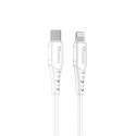 Cable qcharx sofia tipo c  a lightning 3a 20w - 1 m - pvc blanco