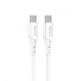 Cable qcharx sofia tipo c a tipo c 3a 60w - 1 m - pvc blanco
