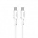 Cable qcharx sofia tipo c a tipo c 3a 60w - 1 m - pvc blanco