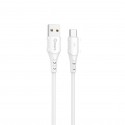 Cable qcharx lisbon usb a micro 24a - 1 m - pvc blanco