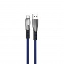 Cable qcharx florence usb a tipo c  3a - 1 m - zinc azul cordón plano premium