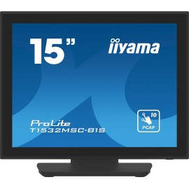 iiyama ProLite T1532MSC-B1S pantalla para PC 38,1 cm (15'') 1024 x 768 Pixeles XGA LCD Pantalla táctil Negro