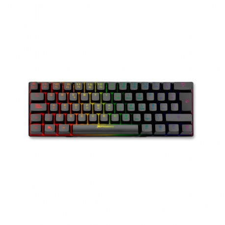 Teclado mecanico gaming phoenix mirage tkl 60% ultra compacto iluminacion full rgb brown swithces software de configuracion