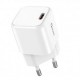 Cargador mini qcharx hera 3a 20w puerto tipo c blanco adaptado a regletas