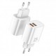 Cargador qcharx apolo 2.4a 2 puerto usb a  blanco