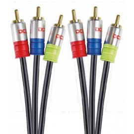DCU Advance Tecnologic CONNECTION 3 RCA 3 RCA M-M 5M cable de audio 3 x RCA Negro, Multicolor