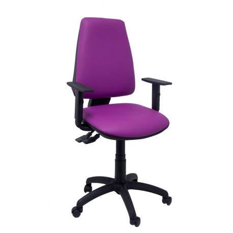 Silla Elche sincro similpiel morado con brazo regulable