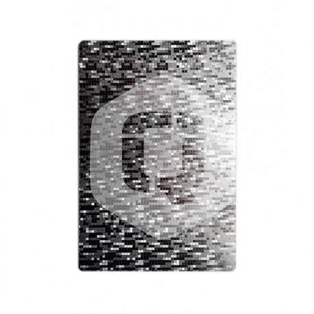 QCHARX INTERNATIONAL - Lamina trasera de personalizacion qcharx plata relieve - QCHATRAPAPL1