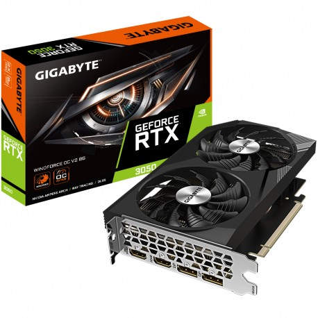GIGABYTE - Gigabyte GeForce RTX 3050 WINDFORCE OC V2 8G NVIDIA 8 GB GDDR6 - GV-N3050WF2OCV2-8GD