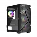 ENERMAX - Caja ordenador gaming enermax marbleshell ms21 atx cristal templado negro - ECA-MS21-BB-ARGB