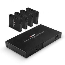 LINDY - Lindy 38262 extensor audio/video Transmisor y receptor de señales AV Negro - 38262