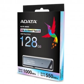 ADATA - ADATA UE800 unidad flash USB Tipo C 3.2 Gen 2 (3.1 Gen 2) Plata 128 GB  - AELI-UE800-128G-CSG
