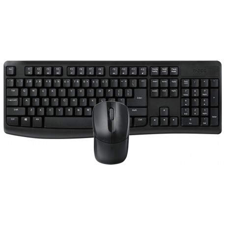RAPOO - Rapoo X1800Pro teclado Ratón incluido RF inalámbrico QWERTY Negro - 00215928