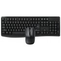 RAPOO - Rapoo X1800Pro teclado Ratón incluido RF inalámbrico QWERTY Negro - 00215928