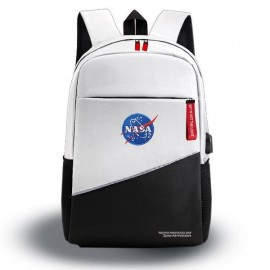 MOCHILA NASA GAMING BASICA BLANCA 15.6