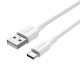 VENTION - Vention Cable USB 2.0 3A CTHWG/ USB Tipo-C Macho - USB Macho/ 1.5m/ Blanco - CTHWG