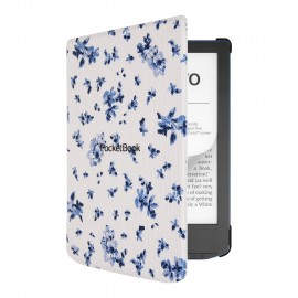 POCKETBOOK - Pocketbook funda shell series para verse + verse pro - patron flores blanco azul - H-S-634-F-WW