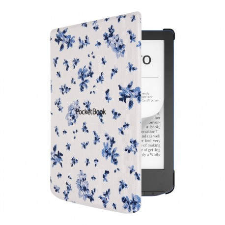 POCKETBOOK - Pocketbook funda shell series para verse + verse pro - patron flores blanco azul - H-S-634-F-WW