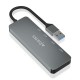 AISENS Hub USB 3.2 Gen2 10G USB-A, USB-A/M-2xUSB-C/H-2xUSB-A/H, Gris, 15cm