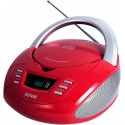 Denver Electronics TCU-211RED reproductor de CD Reproductor de CD portátil Rojo, Plata