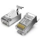 Vention IDER0-10 conector RJ-45 Plata, Transparente