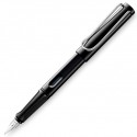 LAMY PLUMA ESTILOGRÁFICA SAFARI 019M PUNTA MEDIA TINTA AZUL COLOR NEGRO