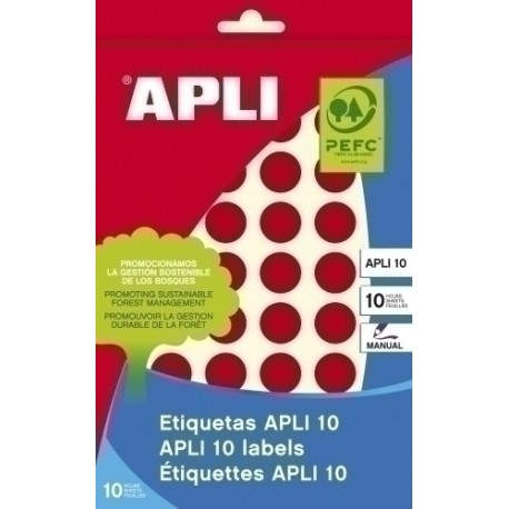 ETIQ.MAN.BOLSA APLI 02740 CL.ROJO RD.Ø16