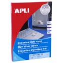 APLI ETIQUETAS METALIZADAS 210,0 X 297,0 MM CANTOS RECTOS PLATA - 100 HOJAS-