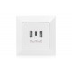 Digitus DA-70618 toma de corriente 2 x USB A + 1 x USB C Blanco