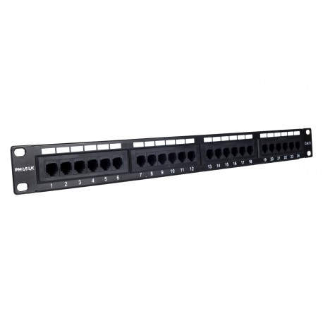 Phasak Patch panel 19'' 24P Cat.6 UTP RJ45 DUAL 1U - PU 2420