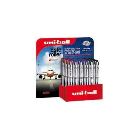 UNIBALL EXPOSITOR ROLLERBALL VISION ELITE UB-200/3D COLORES-36U-