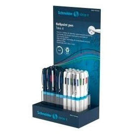 SCHNEIDER BOLÍGRAFO TAKE 4 COLORES EN 1 RECARGABLE -EXPOSITOR 36U-