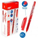 MP BOLIGRAFO CON CAPUCHÓN BORRABLE RETRÁCTIL 0.7MM ROJO