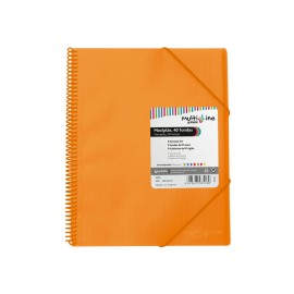 CARP. GRAFOPLAS 40 FUNDAS MAXIPLAS C/ESPIRAL NARAN