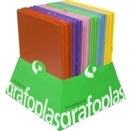 CARPETA Fº SOLAPAS 6 COLORES PVC EXP 24