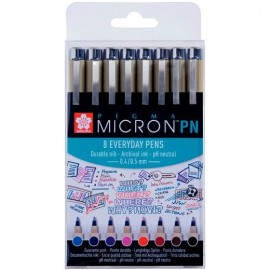 TALENS SAKURA ESTUCHE 8 ROTULADORES PIGMA MICRON PN COLORES SURTIDOS