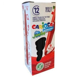 CARIOCA ROTULADOR JUMBO PUNTA MAXI NEGRO - CAJA DE 12