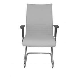 Sillón Albacete confidente patín similpiel blanco