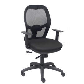 Silla Jorquera malla negra asiento bali negro con trasla
