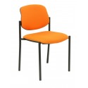 Silla fija Villalgordo bali naranja chasis negro