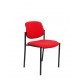 Silla fija Villalgordo bali rojo chasis negro