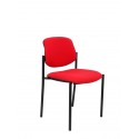 Silla fija Villalgordo bali rojo chasis negro