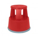 TABURETE PP 2 PELDAÑOS C/RUEDAS A-SERIES ROJO